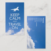 CARTE DE VISITE GARDEZ LE CALME ET VOYAGEZ DESSUS (Devant / Derrière)