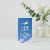 CARTE DE VISITE GARDEZ LE CALME ET VOYAGEZ DESSUS (Debout devant)