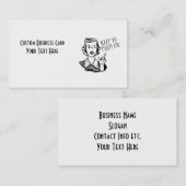 Carte De Visite Gardez le pantalon de Yo dessus ! - Rétro femme au (Devant / Derrière)