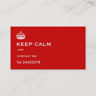 Carte De Visite gardez votre calme et contactez-moi