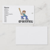 Carte De Visite Gardez votre oeil sur la boule (Devant / Derrière)