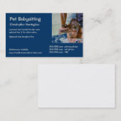 Carte De Visite Gardien animal (Devant / Derrière)