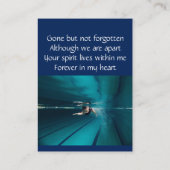 Carte De Visite Gardien commémoratif Garde de natation Garde de vi (Dos)