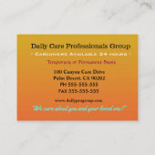 Carte De Visite Gardien de confiance de l'étang d'or (Dos)