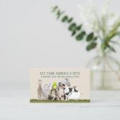 Carte De Visite Gardien de ferme d'alpacas (Debout devant)