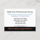 Carte De Visite Gardien de l'empathie professionnel (Dos)