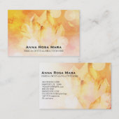 Carte De Visite *~* Gardien de Reiki Yoga Massage Citrine Crystal (Devant / Derrière)
