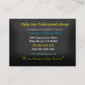 Carte De Visite Gardien Floral Serenity Professionnel joyeux (Dos)