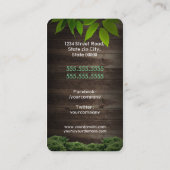 Carte De Visite Gardien / Gardener / Paysage (Dos)