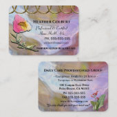 Carte De Visite Gardien Karina Belle Florale Professionnelle (Devant / Derrière)