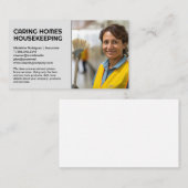 Carte De Visite Gardien souriant | Services domestiques (Devant / Derrière)