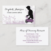 Carte De Visite Gardien Vintage de la silhouette (Devant / Derrière)