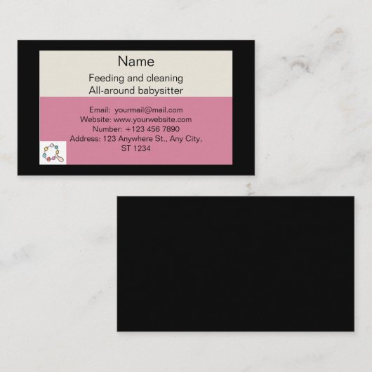 Carte De Visite gardienne (Devant / Derrière)