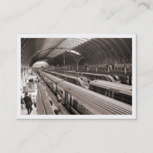Carte De Visite Gare de Paddington, Londres. Mini photo (bordé)