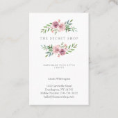 Carte De Visite Garland de couronne rose pour artiste (Devant)