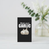 Carte De Visite Garlic Cloves Drôle Cuisine Humour alimentaire (Debout devant)