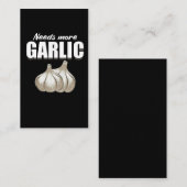 Carte De Visite Garlic Cloves Drôle Cuisine Humour alimentaire (Devant / Derrière)