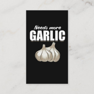 Carte De Visite Garlic Cloves Drôle Cuisine Humour alimentaire