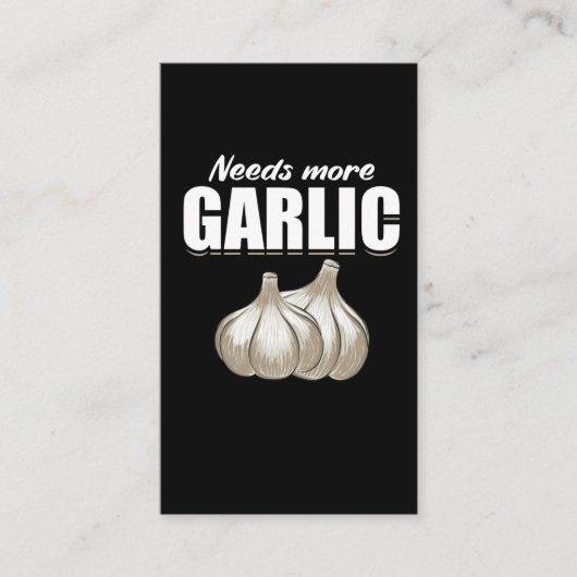 Carte De Visite Garlic Cloves Drôle Cuisine Humour alimentaire (Devant)