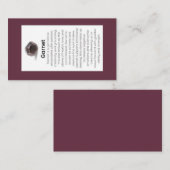 Carte De Visite Garnet Cristal Signification Bijoux Display Gemsto (Devant / Derrière)