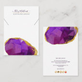 Carte De Visite Garnet de cristal Rhodolite de quartz H2 PixDezine (Devant / Derrière)