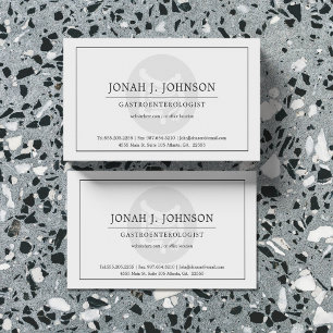 Carte De Visite Gastroentérologie   Symbole d'estomac minimal