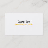 Carte de visite gastronome de fidélité de hot-dog (Dos)