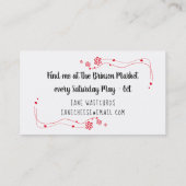 carte de visite gastronomique artisanal (Dos)