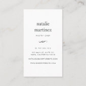 Carte De Visite Gâteau à ballets | vertical (Dos)