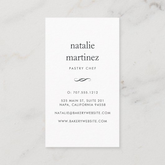 Carte De Visite Gâteau à ballets | vertical (Dos)