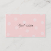 Carte De Visite Gâteau à pois rose (Dos)