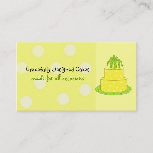Carte De Visite Gâteau au citron Polka Dot (Devant)
