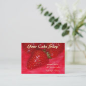 Carte De Visite gâteau aux fraises (Debout devant)