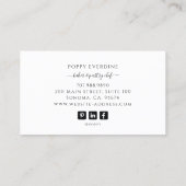 Carte De Visite Gâteau boulangerie pâtisserie Chef cuisinier (Dos)