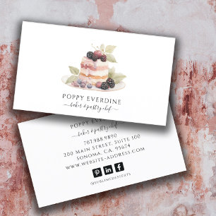 Carte De Visite Gâteau boulangerie pâtisserie Chef cuisinier