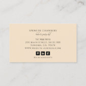 Carte De Visite Gâteau boulangerie pâtisserie Chef cuisinier (Dos)