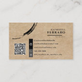 Carte De Visite Gâteau Brown Kraft Rustique moderne Boulangerie Co (Dos)