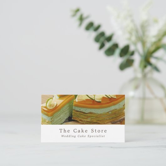 Carte De Visite Gâteau Caramel, Fabriquant De Gâteaux, Boutique De (Debout devant)