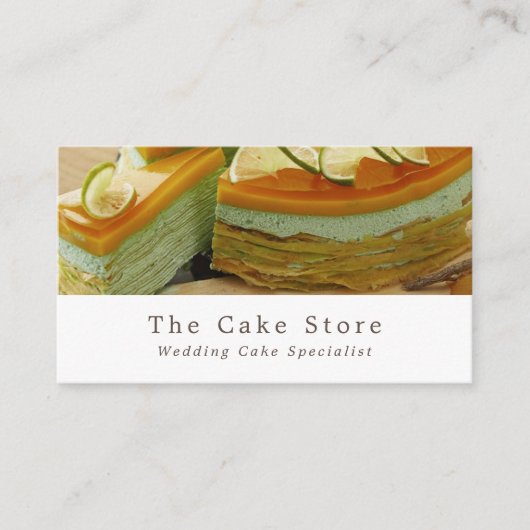Carte De Visite Gâteau Caramel, Fabriquant De Gâteaux, Boutique De (Devant)