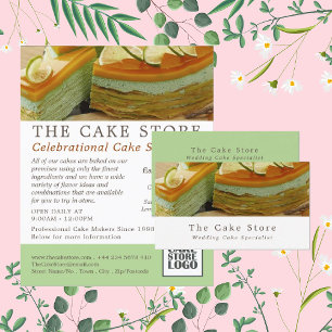 Carte De Visite Gâteau Caramel, Fabriquant De Gâteaux, Boutique De