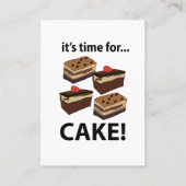 Carte De Visite Gâteau C'est l'heure du gâteau (Devant)