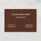 Carte De Visite Gâteau C'est l'heure du gâteau (Dos)