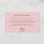 Carte De Visite Gâteau crème fouettée fruits de baie doux (Dos)