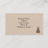 Carte De Visite Gâteau de concepteur rose élégant (Dos)