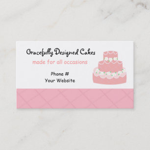 Carte De Visite Gâteau de créateur rose tendre