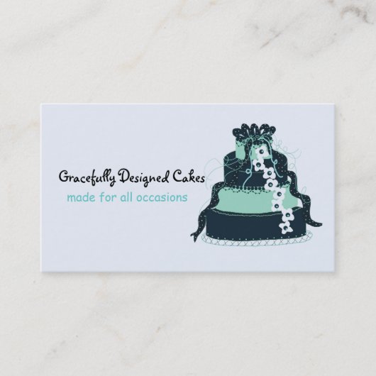 Carte De Visite Gâteau de designer élégant (Devant)