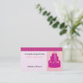Carte De Visite Gâteau de designer rose (Debout devant)