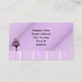 Carte De Visite Gâteau de designer violet (Dos)