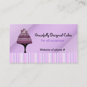 Carte De Visite Gâteau de designer violet