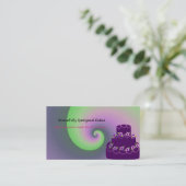 Carte De Visite Gâteau de designer violet (Debout devant)